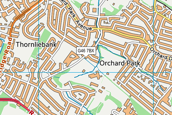 G46 7BX map - OS VectorMap District (Ordnance Survey) G46 7BX map - OS VectorMap District (Ordnance Survey)