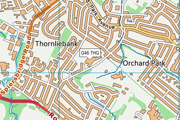 G46 7HG map - OS VectorMap District (Ordnance Survey) G46 7HG map - OS VectorMap District (Ordnance Survey)