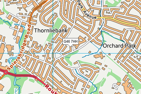G46 7HH map - OS VectorMap District (Ordnance Survey)