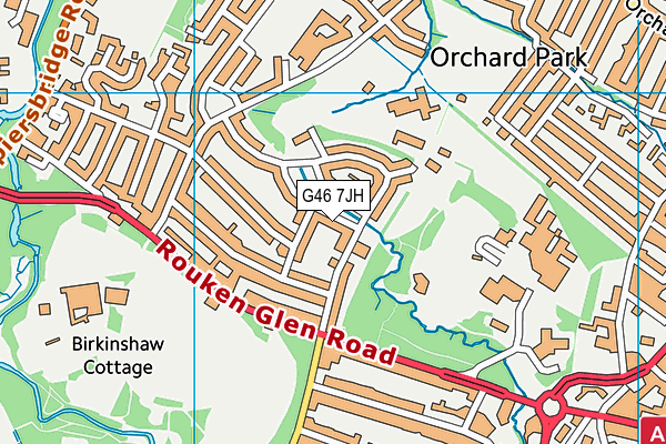 G46 7JH map - OS VectorMap District (Ordnance Survey) G46 7JH map - OS VectorMap District (Ordnance Survey)