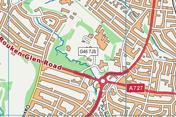 G46 7JS map - OS VectorMap District (Ordnance Survey) G46 7JS map - OS VectorMap District (Ordnance Survey)