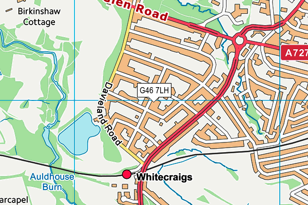 G46 7LH map - OS VectorMap District (Ordnance Survey)