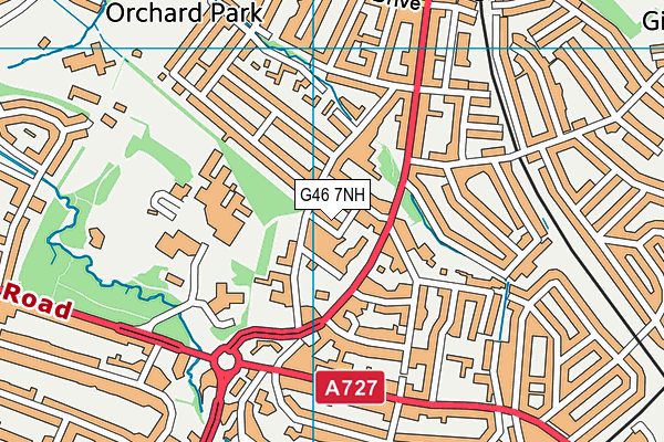 G46 7NH map - OS VectorMap District (Ordnance Survey)