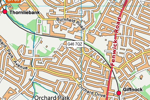G46 7QZ map - OS VectorMap District (Ordnance Survey) G46 7QZ map - OS VectorMap District (Ordnance Survey)