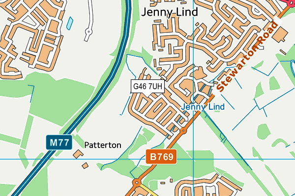 G46 7UH map - OS VectorMap District (Ordnance Survey)