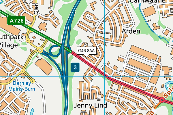 G46 8AA map - OS VectorMap District (Ordnance Survey) G46 8AA map - OS VectorMap District (Ordnance Survey)