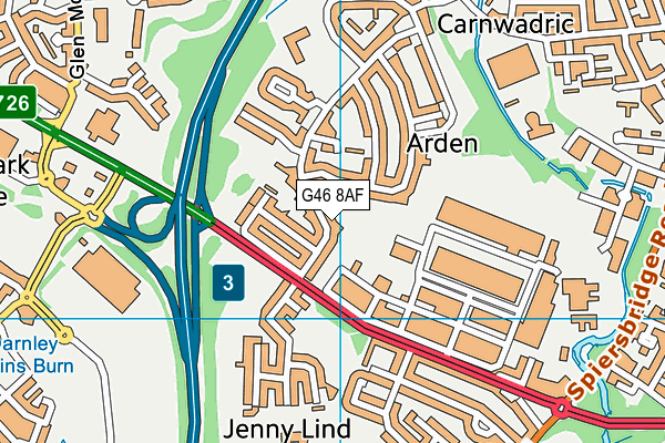 G46 8AF map - OS VectorMap District (Ordnance Survey) G46 8AF map - OS VectorMap District (Ordnance Survey)