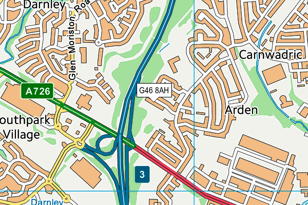 G46 8AH map - OS VectorMap District (Ordnance Survey) G46 8AH map - OS VectorMap District (Ordnance Survey)