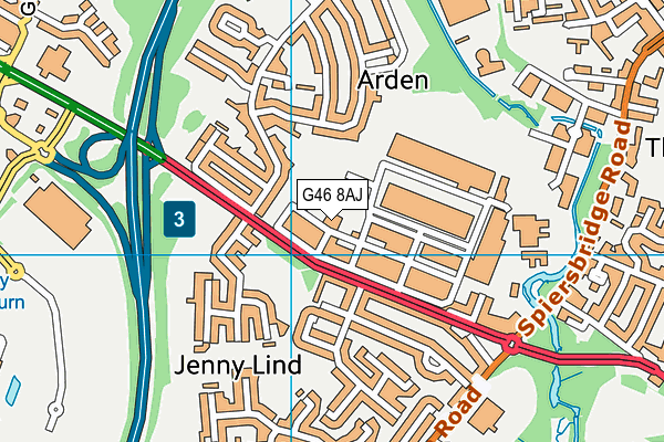G46 8AJ map - OS VectorMap District (Ordnance Survey) G46 8AJ map - OS VectorMap District (Ordnance Survey)