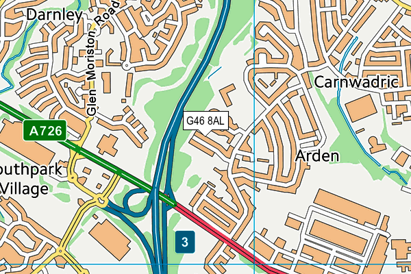 G46 8AL map - OS VectorMap District (Ordnance Survey) G46 8AL map - OS VectorMap District (Ordnance Survey)