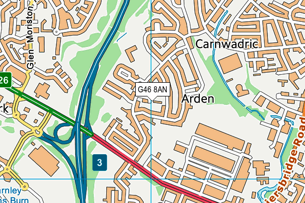 G46 8AN map - OS VectorMap District (Ordnance Survey) G46 8AN map - OS VectorMap District (Ordnance Survey)