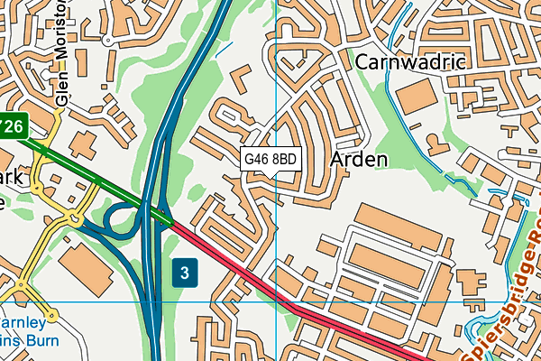 G46 8BD map - OS VectorMap District (Ordnance Survey) G46 8BD map - OS VectorMap District (Ordnance Survey)