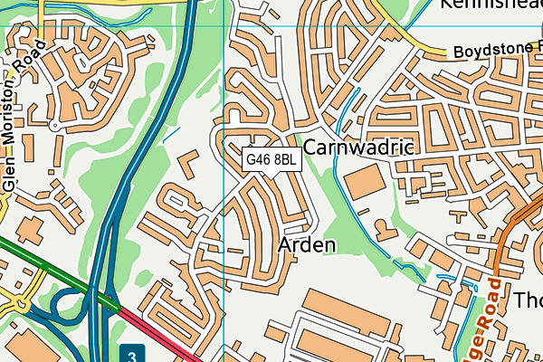 G46 8BL map - OS VectorMap District (Ordnance Survey) G46 8BL map - OS VectorMap District (Ordnance Survey)