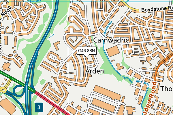 G46 8BN map - OS VectorMap District (Ordnance Survey) G46 8BN map - OS VectorMap District (Ordnance Survey)