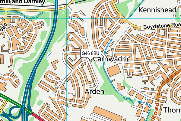 G46 8BU map - OS VectorMap District (Ordnance Survey) G46 8BU map - OS VectorMap District (Ordnance Survey)