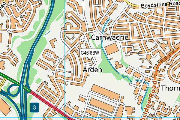 G46 8BW map - OS VectorMap District (Ordnance Survey) G46 8BW map - OS VectorMap District (Ordnance Survey)