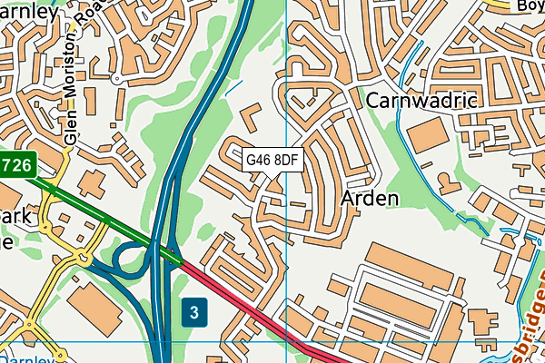 G46 8DF map - OS VectorMap District (Ordnance Survey) G46 8DF map - OS VectorMap District (Ordnance Survey)