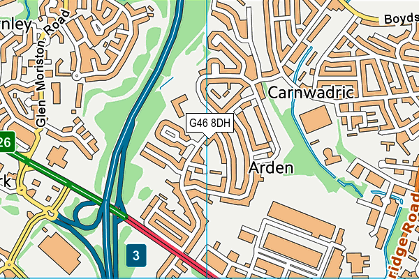 G46 8DH map - OS VectorMap District (Ordnance Survey) G46 8DH map - OS VectorMap District (Ordnance Survey)