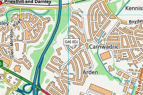 G46 8DJ map - OS VectorMap District (Ordnance Survey) G46 8DJ map - OS VectorMap District (Ordnance Survey)