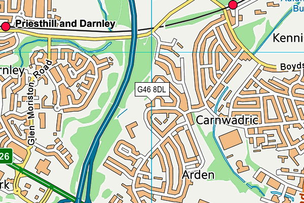 G46 8DL map - OS VectorMap District (Ordnance Survey) G46 8DL map - OS VectorMap District (Ordnance Survey)