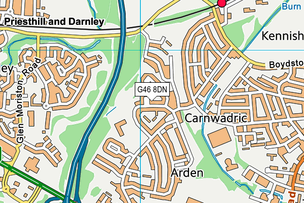 G46 8DN map - OS VectorMap District (Ordnance Survey) G46 8DN map - OS VectorMap District (Ordnance Survey)
