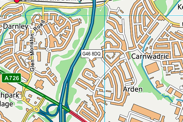 G46 8DQ map - OS VectorMap District (Ordnance Survey) G46 8DQ map - OS VectorMap District (Ordnance Survey)