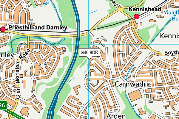 G46 8DR map - OS VectorMap District (Ordnance Survey) G46 8DR map - OS VectorMap District (Ordnance Survey)