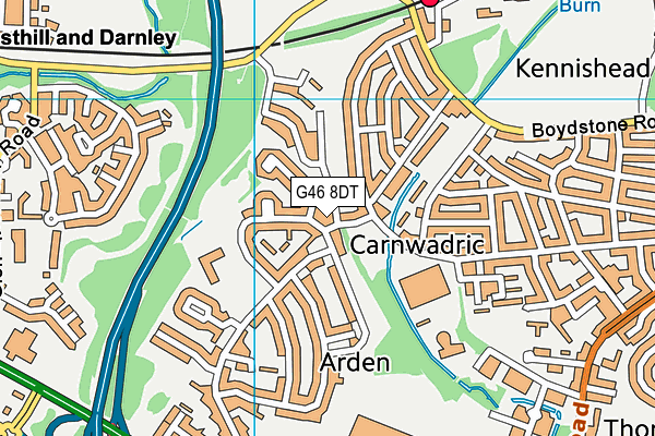 G46 8DT map - OS VectorMap District (Ordnance Survey) G46 8DT map - OS VectorMap District (Ordnance Survey)