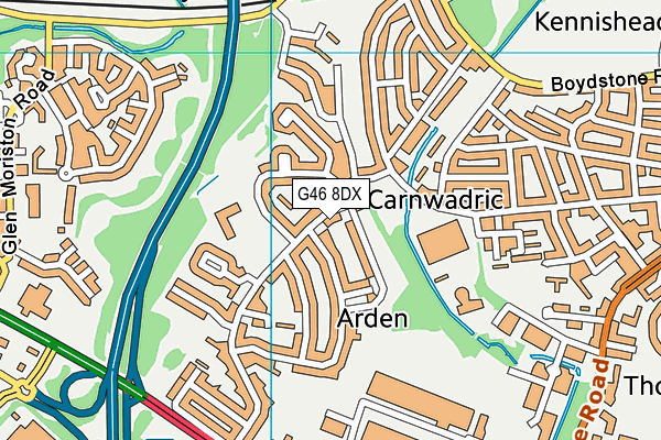G46 8DX map - OS VectorMap District (Ordnance Survey) G46 8DX map - OS VectorMap District (Ordnance Survey)