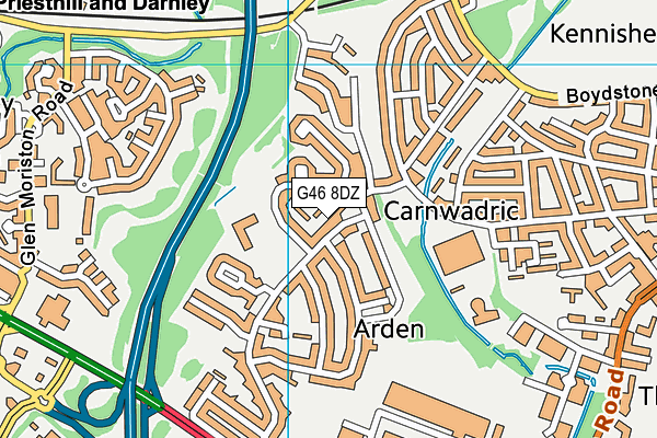 G46 8DZ map - OS VectorMap District (Ordnance Survey) G46 8DZ map - OS VectorMap District (Ordnance Survey)