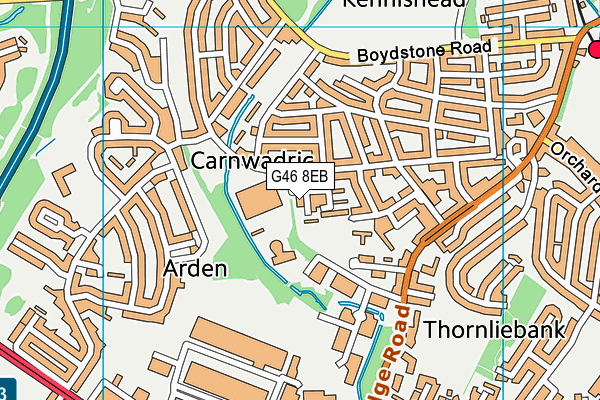 G46 8EB map - OS VectorMap District (Ordnance Survey) G46 8EB map - OS VectorMap District (Ordnance Survey)