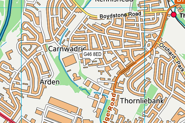 G46 8ED map - OS VectorMap District (Ordnance Survey) G46 8ED map - OS VectorMap District (Ordnance Survey)