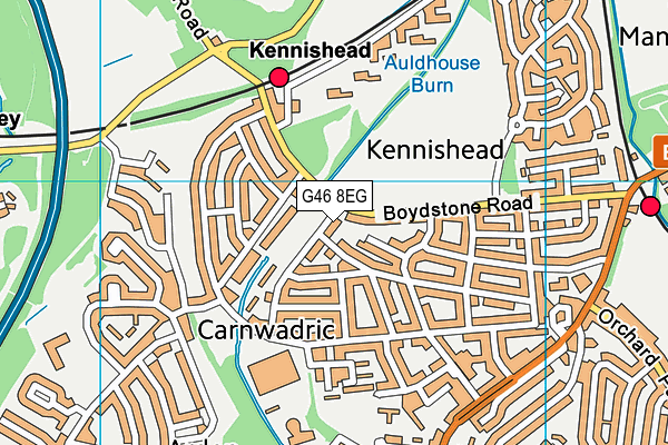 G46 8EG map - OS VectorMap District (Ordnance Survey) G46 8EG map - OS VectorMap District (Ordnance Survey)