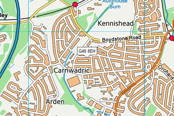 G46 8EH map - OS VectorMap District (Ordnance Survey) G46 8EH map - OS VectorMap District (Ordnance Survey)