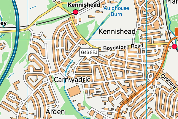 G46 8EJ map - OS VectorMap District (Ordnance Survey) G46 8EJ map - OS VectorMap District (Ordnance Survey)