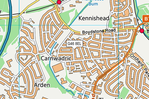 G46 8EL map - OS VectorMap District (Ordnance Survey) G46 8EL map - OS VectorMap District (Ordnance Survey)