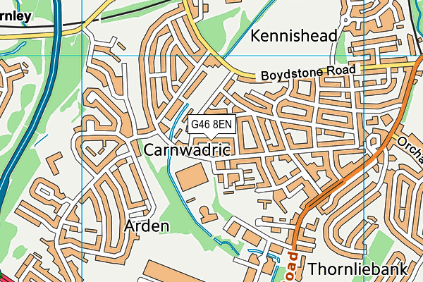 G46 8EN map - OS VectorMap District (Ordnance Survey) G46 8EN map - OS VectorMap District (Ordnance Survey)