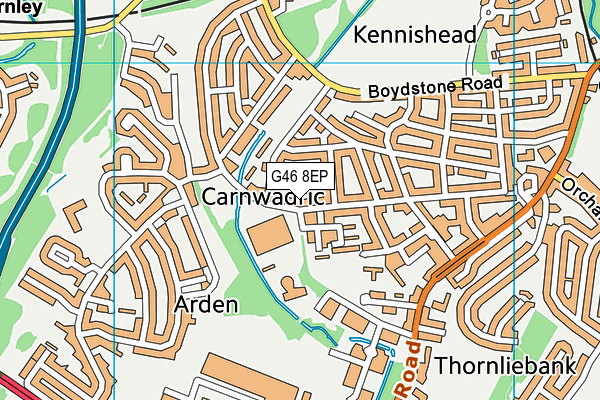 G46 8EP map - OS VectorMap District (Ordnance Survey) G46 8EP map - OS VectorMap District (Ordnance Survey)