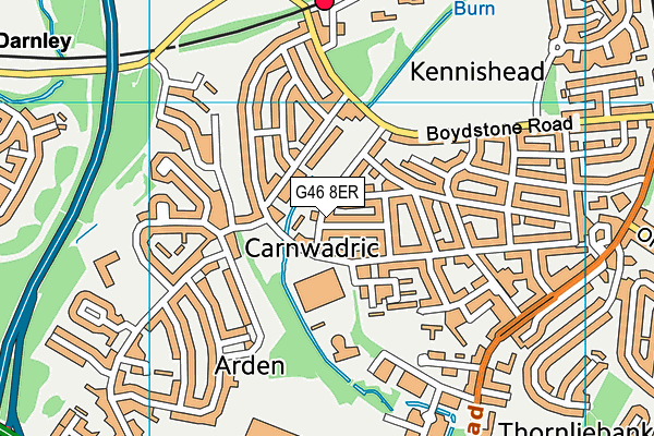 G46 8ER map - OS VectorMap District (Ordnance Survey) G46 8ER map - OS VectorMap District (Ordnance Survey)