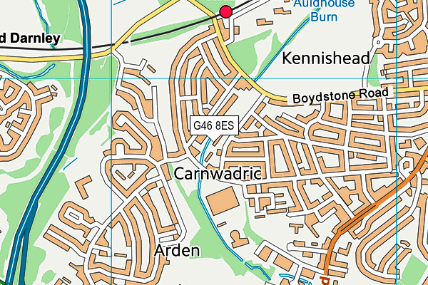 G46 8ES map - OS VectorMap District (Ordnance Survey) G46 8ES map - OS VectorMap District (Ordnance Survey)