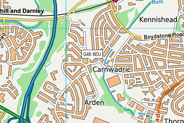 G46 8EU map - OS VectorMap District (Ordnance Survey) G46 8EU map - OS VectorMap District (Ordnance Survey)