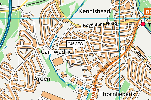 G46 8EW map - OS VectorMap District (Ordnance Survey) G46 8EW map - OS VectorMap District (Ordnance Survey)