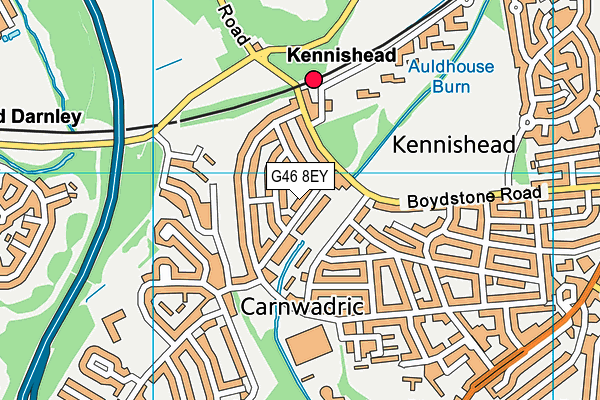G46 8EY map - OS VectorMap District (Ordnance Survey) G46 8EY map - OS VectorMap District (Ordnance Survey)