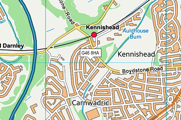 G46 8HA map - OS VectorMap District (Ordnance Survey) G46 8HA map - OS VectorMap District (Ordnance Survey)