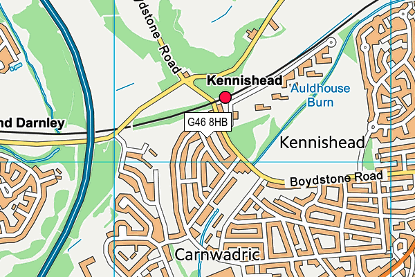 G46 8HB map - OS VectorMap District (Ordnance Survey) G46 8HB map - OS VectorMap District (Ordnance Survey)