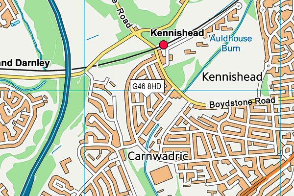 G46 8HD map - OS VectorMap District (Ordnance Survey) G46 8HD map - OS VectorMap District (Ordnance Survey)