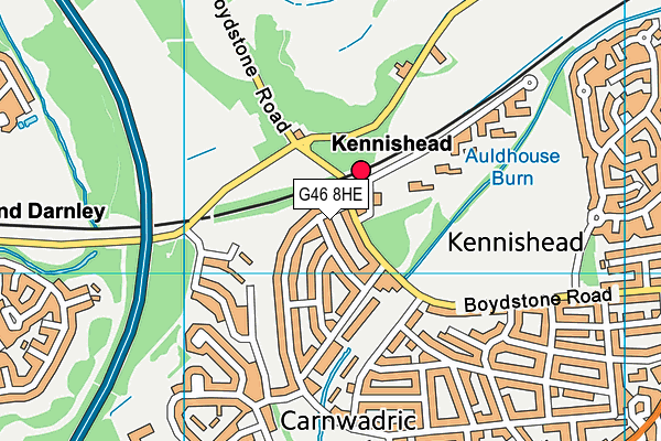 G46 8HE map - OS VectorMap District (Ordnance Survey) G46 8HE map - OS VectorMap District (Ordnance Survey)