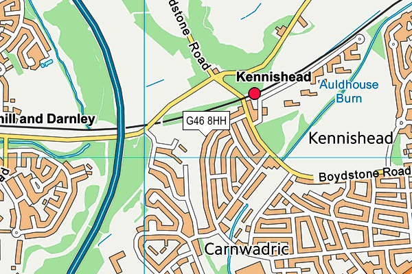 G46 8HH map - OS VectorMap District (Ordnance Survey) G46 8HH map - OS VectorMap District (Ordnance Survey)