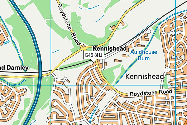 G46 8HJ map - OS VectorMap District (Ordnance Survey) G46 8HJ map - OS VectorMap District (Ordnance Survey)