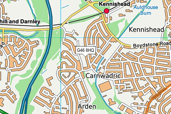 G46 8HQ map - OS VectorMap District (Ordnance Survey) G46 8HQ map - OS VectorMap District (Ordnance Survey)